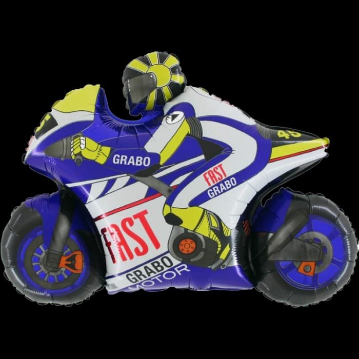 Fóliový míč Racer modrý 50-100 cm